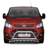 Steeler - Pushbar / Bullbar - met Cross bar / Axle plate - Ford Transit Custom - 2012-2018