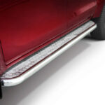 Steeler - Roestvrijstaal Side steps met tranenplaat - Toyota - Hilux - 2016+ / 2021+