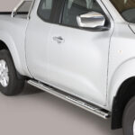 Misutonida - Barre latérale - avec marches design - ovale - Nissan D23/NP300 - KingCab - 2016+