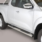 Misutonida - Barre latérale - avec marches en plastique - 76 mm - Nissan D23/NP300 - KingCab - 2016+