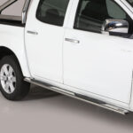 Misutonida - Barre latérale - avec marches en plastique - ovale - Isuzu D-Max - DoubleCab - 2012-2020
