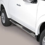 Misutonida - Barre latérale - avec marches en plastique - ovale - Fiat Fullback - ExtraCab - 2016+