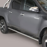 Misutonida - Side Bar - met plastic steps - ovaal - Toyota Hilux - DoubleCab - 2016+