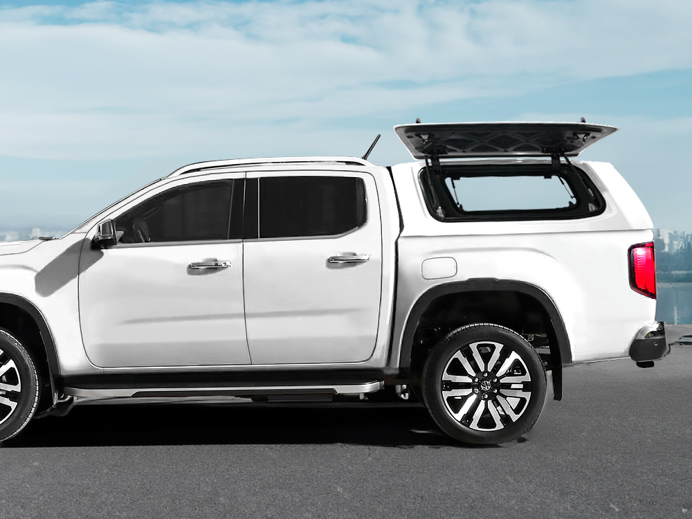 Aeroklas - Work hardtop - Pop-up Panels - 2E2E; L9F0 clear white - VW Amarok DC 2023- (1)